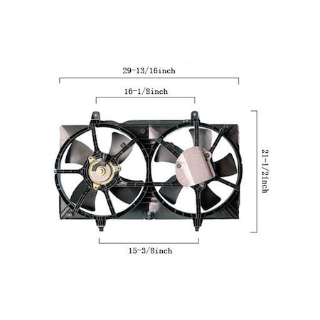 Apdi 03-07 Nissan Murano Radiator Fan Assem. Cooling Fan, 6029137 6029137